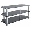 Pemberly Row Steel and Glass TV Stand for up to 50