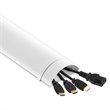 Pemberly Row Traditional Plastic Cable Management Wire Hider Kit in White Finish