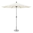 Pemberly Row Modern Aluminum and Fabric Umbrella Set in Brush/White