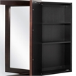 Pemberly Row 48-Inch Assembled Wood Framed Medicine Cabinet Mirror in Espresso