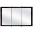 Pemberly Row 48-Inch Assembled Wood Framed Medicine Cabinet Mirror in Espresso