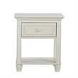 Pemberly Row Modern Traditional Wood Nightstand in Glaze White