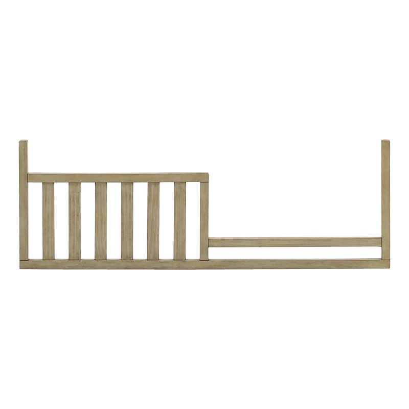 Pemberly Row Traditional Wood Toddler Guard Rail in Driftwood