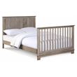 Pemberly Row Traditional Wood Full Bed Conversion Kit in Natural