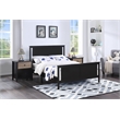 Pemberly Row Wood Reversible Panel Full Bed in Black/Vintage Walnut