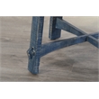 Pemberly Row Farmhouse Mahogany Wood Coffee Table in Ocean Blue