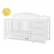 Pemberley Row Solid Wood White Convertible Crib Rectangular Adjustable 96 lbs Unassembled