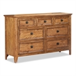 Pemberly Row Bedroom 7-Drawer Transitional Wood Dresser in Ash