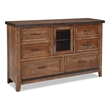 Pemberly Row Modern Bedroom 6-Drawer 1-Door Wood Dresser in Brown