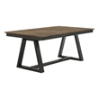 Pemberly Row Modern Transitional Wood Trestle Table in Brown/Pecan