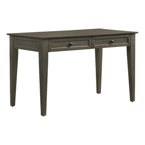 Pemberly Row Modern Home Office 50&quot Wood Writing Desk in Gray