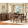 Pemberly Row Modern Wood Butterfly Leaf Gathering Table in Brown