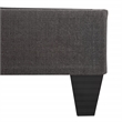 Pemberly Row Queen Wood and Fabric Platform Bed Frame in Stone