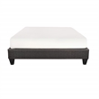 Pemberly Row Queen Wood and Fabric Platform Bed Frame in Stone