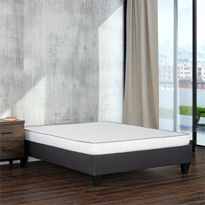 Pemberly Row Contemporary 6in Polyurethane Twin Mattress in White