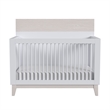 Pemberly Row Modern Wood Convertible Crib in Ash Linen White Finish