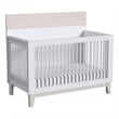 Pemberly Row Modern Wood Convertible Crib in Ash Linen White Finish