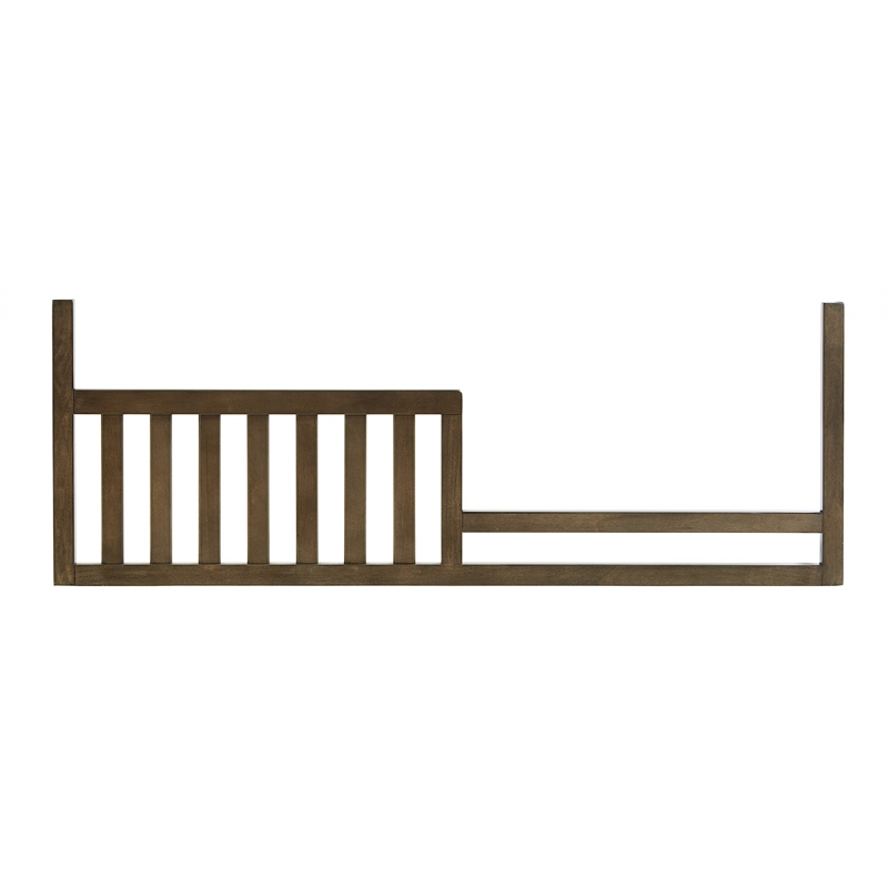 Pemberly Row Dovetail Contemporary Wood Toddler Guard Rail in Graphite Gray