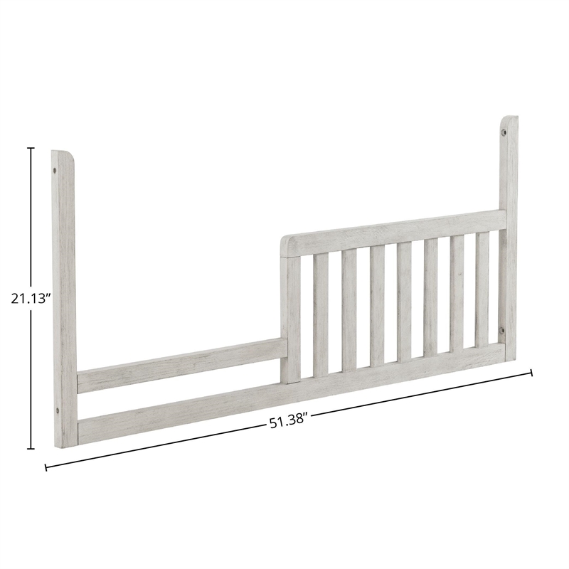 Pemberly Row Wood Toddler Guard Rail in Weathered Washed Sierra