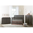 Pemberly Row Modern Farmhouse Wood Changer Topper in Dusk Gray