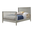 Pemberly Row Modern Wood Full Size Bedrails in Dawn Gray Finish