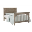 Pemberly Row Modern Traditional Wood Bed Rails in Sandwash Gray