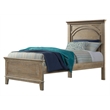 Pemberly Row Traditional Wood Complete Twin Bed in Sandwash Gray
