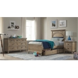 Pemberly Row Traditional Wood Complete Twin Bed in Sandwash Gray