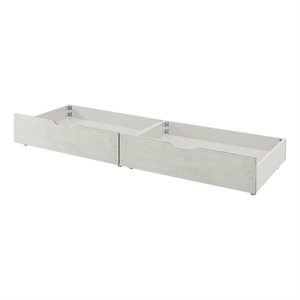 Pemberly Row Wood Storage Drawers in Brushed White (Set of 2)