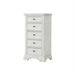 Pemberly Row Modern Traditional Wood Pier Chest in Brushed White