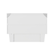 Pemberly Row Full Size Murphy Bed Chest with Mattress & Built-in Charger - White