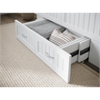 Pemberly Row Full Size Murphy Bed Chest with Mattress & Built-in Charger - White