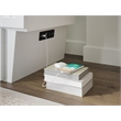 Pemberly Row Full Size Murphy Bed Chest with Mattress & Built-in Charger - White