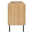 Pemberly Row 6-Drawer Particleboard and Rattan Dresser in Oak