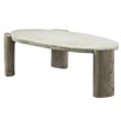 Pemberly Row Modern Cement Coffee Table in Weathered Gray and Oak
