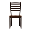 Pemberly Row Solid Wood Ladder Back Dining Chair in Two Tone Cherry Finish