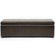 Pemberly Row Faux Leather Multipurpose Storage Ottoman Bench