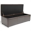 Pemberly Row Faux Leather Multipurpose Storage Ottoman Bench
