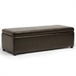 Pemberly Row Faux Leather Multipurpose Storage Ottoman Bench