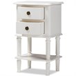 Pemberly Row Modern / Contemporary 2 Drawer Nightstand in White