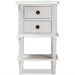 Pemberly Row Modern / Contemporary 2 Drawer Nightstand in White