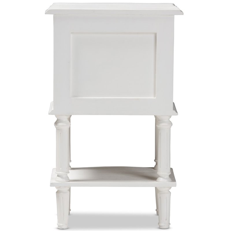 Pemberly Row Modern / Contemporary 2 Drawer Nightstand in White