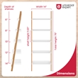 Pemberly Row Modern / Contemporary Ladder Bookshelf Oak and White
