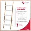 Pemberly Row Modern / Contemporary Ladder Bookshelf Oak and White