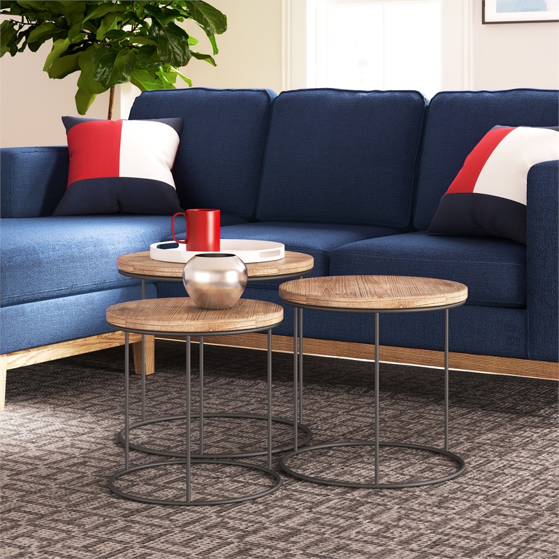 Pemberly Row Modern / Contemporary Nesting Side Tables Set of 3