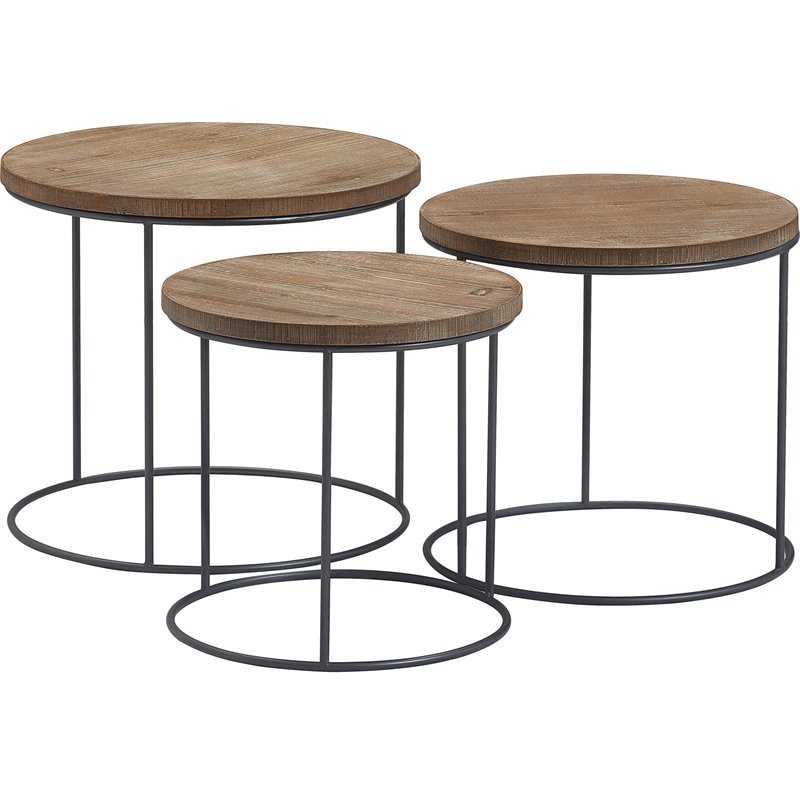 Pemberly Row Modern / Contemporary Nesting Side Tables Set of 3