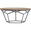 Pemberly Row Contemporary Transitional Round Coffee Table Brown