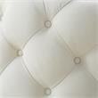 Pemberly Row Modern Linen Fabric Cocktail Ottoman in Cream/White