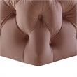 Pemberly Row Contemporary Velvet Cocktail Ottoman Blush Pink