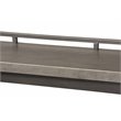 Pemberly Row Gray Upholstered 3-Piece Metal Counter Table Set
